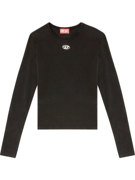Diesel Γυναικείο Χειμερινό Crop Top Βαμβακερό Μαύρο A199160AHQH-900