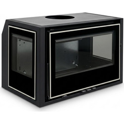 Thermozel Mystic T864-M Ενεργειακό Τζάκι Κασέτα Αερόθερμο Ξύλου Δεξιά Γωνία 12.7kW