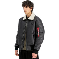 Alpha Ανδρικό Μπουφάν Χειμωνιάτικο Bomber Μαύρο 268129-03