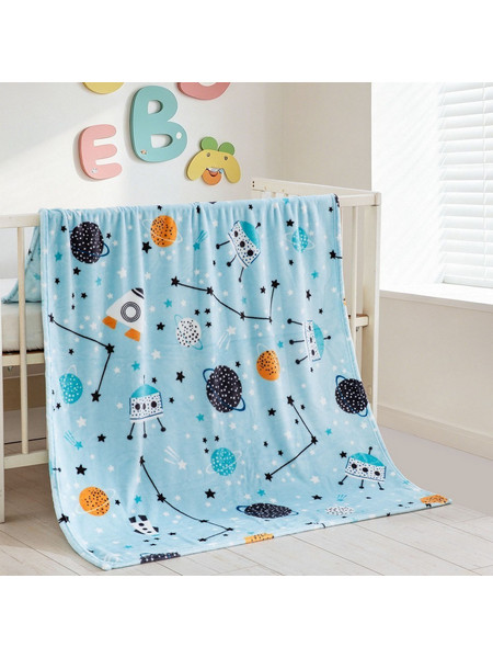 Rythmos Astroplanets Κουβέρτα Αγκαλιάς Fleece 80x110 Γαλάζια