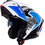 Pilot Spyder F-Line Black White Blue Κράνος Μηχανής Flip-Up 1550gr