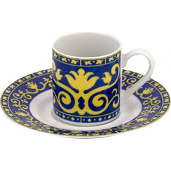 WM Collection Narabica Σετ Φλιτζάνια Espresso & Ελληνικού Καφέ Πορσελάνης Πολύχρωμα 100ml 6τμχ
