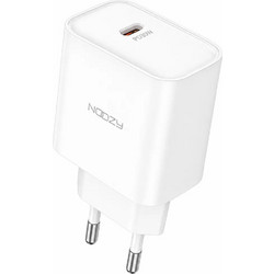 Noozy Edge E25 Φορτιστής χωρίς Καλώδιο με Θύρα USB-C 30W Quick Charge 3.0 & Power Delivery White