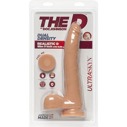 Doc Johnson Dual Density Ultraskyn Ρεαλιστικό Dildo με Βεντούζα & Όρχεις 22.6cm Flesh