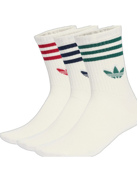 Adidas Originals Ανδρικές Κάλτσες Ψηλές Εκρού 3Pack KQ9033