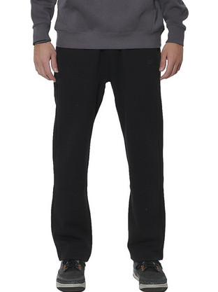 Body Action Ανδρικό Παντελόνι Φόρμας Fleece Μαύρο 023628-01