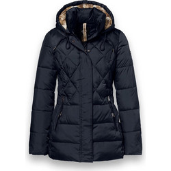 District75 Γυναικείο Μπουφάν Χειμωνιάτικο Puffer Μακρύ Navy Μπλε LM11310263