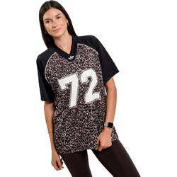 Adidas Originals Leopard Varsity Γυναικείο Αθλητικό T-Shirt Καφέ KY7072