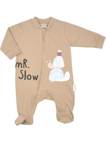 Ninetta Bebe Mr Slow Φορμάκι Μακρυμάνικo για Αγόρι Εκρού