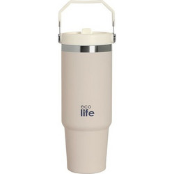 Ecolife Tumbler Handle Lid Cream 900ml 33-BO-5024