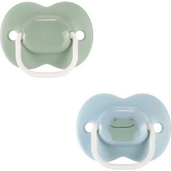 Tommee Tippee Anytime Ορθοδοντικές Πιπίλες Σιλικόνης 6-18m Frog Πράσινο Mint Γαλάζια 2τμχ