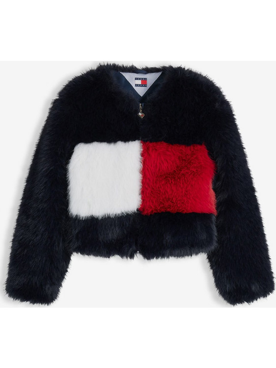 Tommy Jeans Γυναικεία Γούνα Κοντή Μαύρη DW0DW23428-C1G
