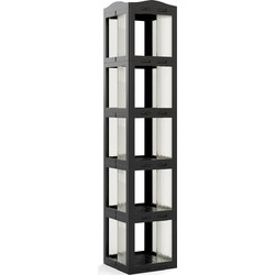 Costway Γωνιακή Βιβλιοθήκη 36.5x36x174cm CB11098BK