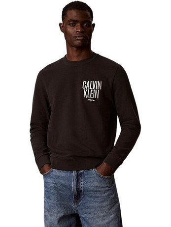 Calvin Klein Cotton Terry Logo Ανδρικό Φούτερ Μαύρο LV04RH249G-UB1