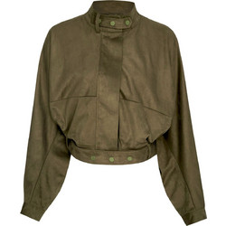 Ale Γυναικείο Μπουφάν Bomber Κοντό Χακί 8923895