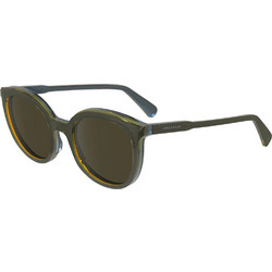 Longchamp LO739S-310 Γυναικεία Γυαλιά Ηλίου Στρογγυλά Κοκάλινα Πράσινα με Καφέ Φακό