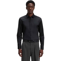 Hugo Ανδρικό Πουκάμισο Βαμβακερό Μακρυμάνικο Slim Fit Μαύρο 50570768-001