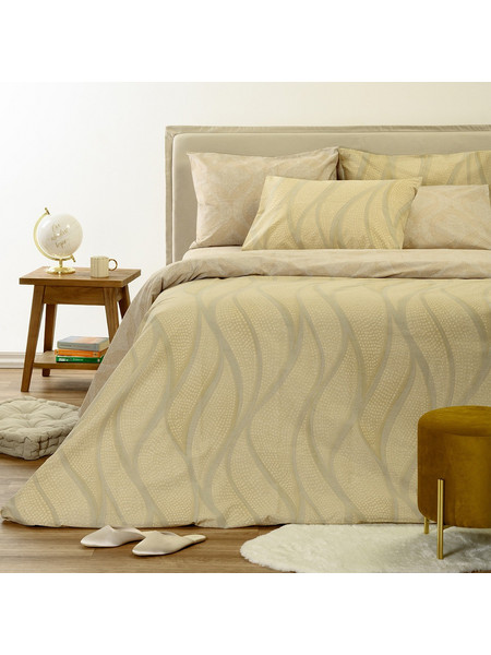 Melinen Σετ Σεντόνια Υπέρδιπλα Βαμβακερά 235x270 Ultra Line Drift Beige