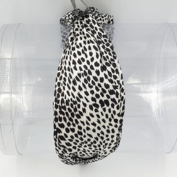 RO Accessories Στέκα Μαλλιών Υφασμάτινη Animal Print Λευκή 14-0133