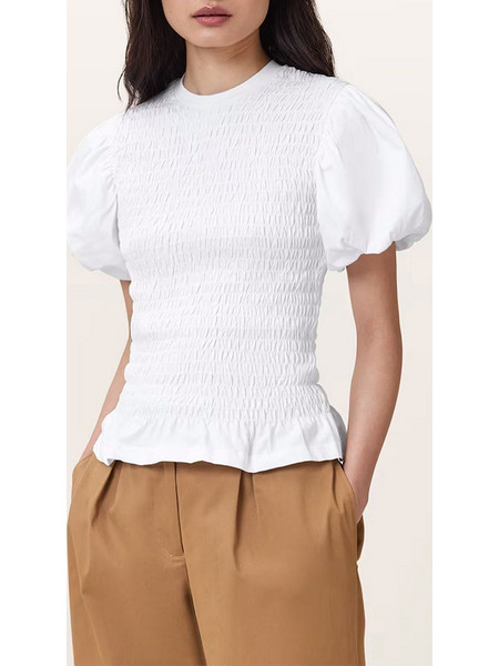 AllSaints Γυναικείο Καλοκαιρινό Top Βαμβακερό Λευκό W013JD