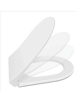 Stewe Home Καπάκι Λεκάνης D-Shape Πλαστικό Slim Soft Close Λευκό STE-015221-P15221
