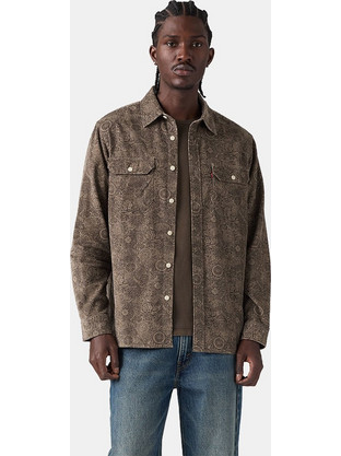 Levi's Ανδρικό Πουκάμισο Βαμβακερό Καρό Μακρυμάνικο Κανονική Γραμμή Καφέ 19573-0313