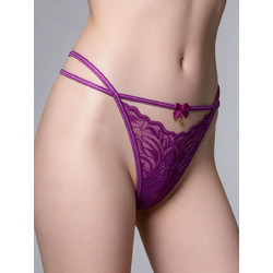 Milena By Paris Γυναικείο Sexy String με Δαντέλα Μωβ 6978