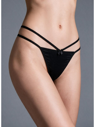 Milena By Paris Γυναικείο Sexy String Μαύρο 7766