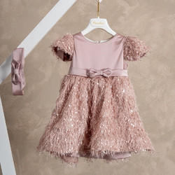 Piccolino Lucia Βαπτιστικό Φόρεμα 2τμχ DR26F62.PUCE