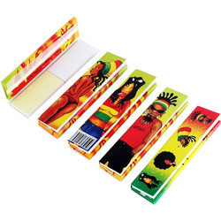 Χαρτάκια στριφτού RASTA REGGAE COLLECTION King Size + Tips με τζιβάνες