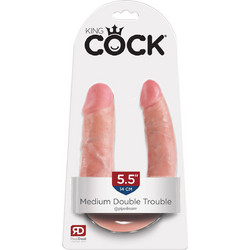 Pipedream King Cock Medium Trouble Διπλό Dildo 35cm Flesh