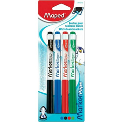 Maped Marker΄Peps Μαρκαδόροι για Λευκό Πίνακα 4 τεμ 1,5mm Κωδικός 741312