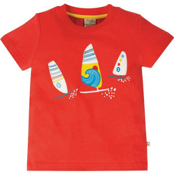 Frugi Stanley Παιδικό T-Shirt Κοντομάνικο Κόκκινο TTS042KDT