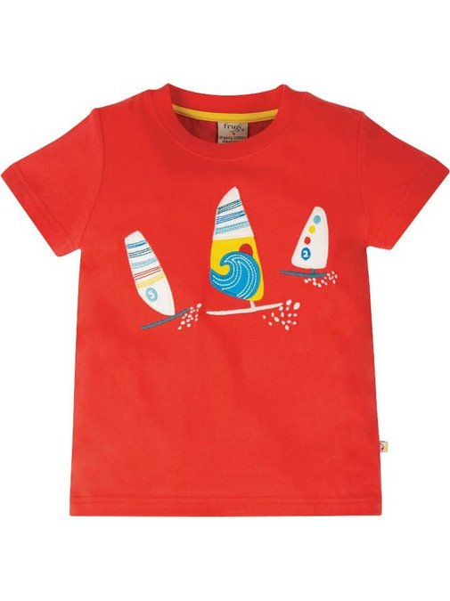 Frugi Stanley Παιδικό T-Shirt Κοντομάνικο Κόκκινο TTS042KDT