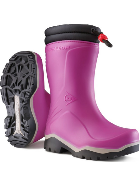 Μπότες παιδικές γόνατος με γούνα DUNLOP Kids Blizzard Pink αδιάβροχη & αντοχή στους -15C Νο.29-35 (034 )