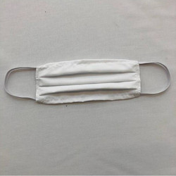 Μάσκα υφασμάτινη προσώπου λευκή 100% microfiber