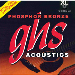 GHS 605 Σετ 12 Χορδές Ακουστικής Κιθάρας Phosphor Bronze 9-42" Extra Light Tension