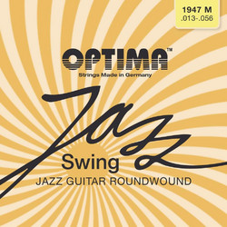 Optima Jazz Swing Σετ 6 Χορδές Ηλεκτρικής Κιθάρας Chrome 13-56" Medium Tension
