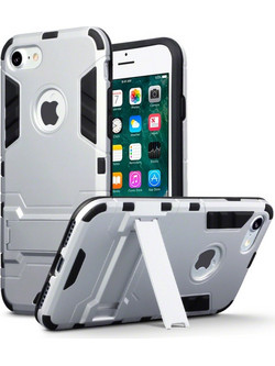 Terrapin Ανθεκτική Θήκη με Stand iPhone 7 - Silver