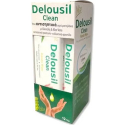 S.J.A Pharm Delousil Clean Αντισηπτικά Μαντηλάκια Χεριών 12τμχ