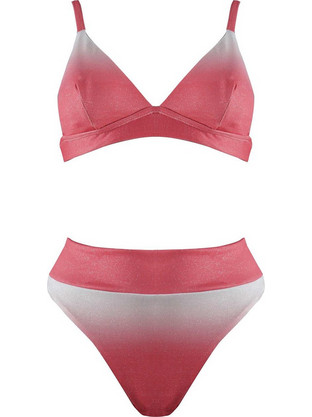 Gsecret Bikini Set Τριγωνάκι Ψηλόμεσο Ροζ Y2005-6304