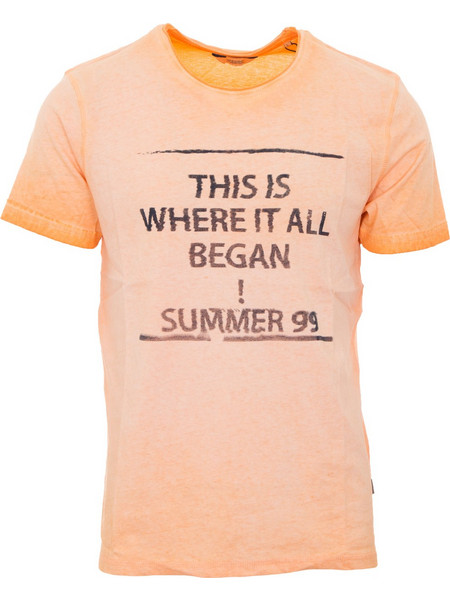 SOLID M JAMIL SS T-SHIRT - 6204217-6728 ORANGE