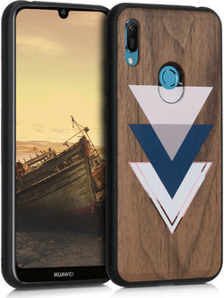 KW Σκληρή Ξύλινη Θήκη Huawei Y6 (2019) - Wood and Triangles (49481.04)