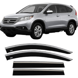 Ανεμοθραύστες Niken Chrome συμβατοί με Honda CRV IV 4τμχ