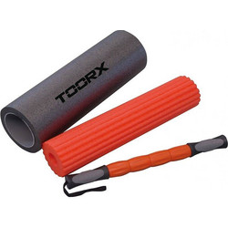 ΚΥΛΙΝΔΡΟΣ ΙΣΟΡΡΟΠΙΑΣ TOORX FOAM ROLLER 3 ΣΕ 1 (AHF-091) ΑΝΘΡΑΚΙ/ΠΟΡΤΟΚΑΛΙ