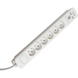 Πολύπριζο 6 θέσεων διακόπτη 2 USB GES-161