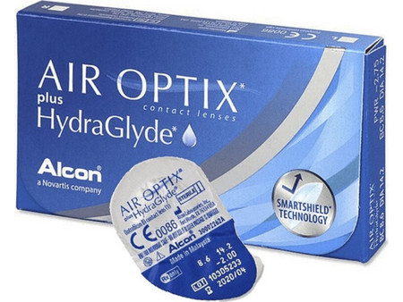 Alcon & Ciba Vision Air Optix Plus HydraGlyde Μηνιαίοι Φακοί Επαφής Σιλικόνης Υδρογέλης 4τμχ