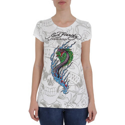 Μπλούζα Κοντομάνικη Ed Hardy Flaming Cobra A9W8FSES-WHITE-White Γυναικείο