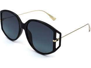 Dior Direction3F 086/1I Γυναικεία Γυαλιά Ηλίου Πεταλούδα Κοκάλινα Μαύρα με Μαύρο Polarized Φακό