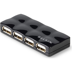 Belkin F5U701CWBLK USB Hub 2.0 USB-A με 7 Θύρες USB-A & Εξωτερική Παροχή Ρεύματος